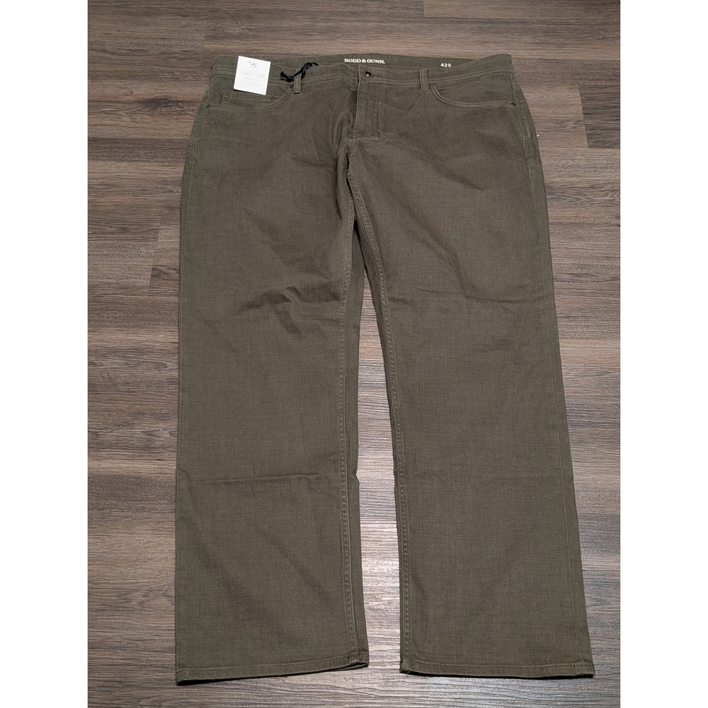 Rodd & Gunn Leighton Place Straight Jean Mens Olive Green Army‎ SL 42x30 NWT